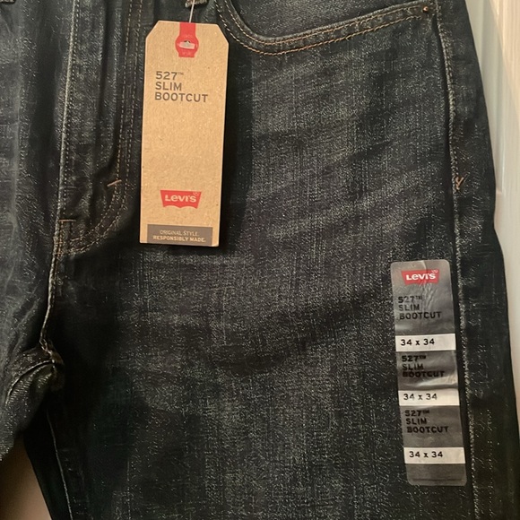 Men’s Levi Strauss &Co 527 slim bootcut jeans - Picture 3 of 4